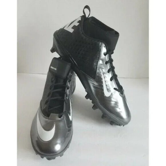 Nike Men Lunar Super Bad Pro TD Football Cleats 511334 009 Black Silver Size 18 main image 5